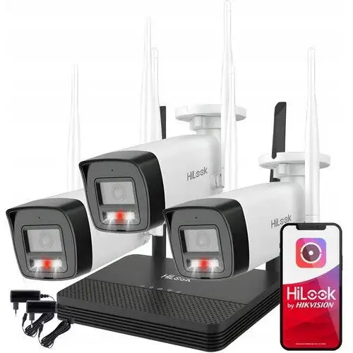 Zestaw Monitoringu WiFi 3 Kamery zewnętrzne Dual Light Audio Podgląd 24/7