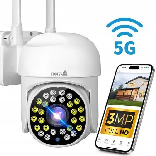 Zewnętrzna Obrotowa Kamera Ip 3MP 2K WIFI6 2.4G&5G A-1008